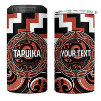 Aotearoa Tapuika Personalised 4 in 1 Can Cooler Tumbler Maori Iwi Poutama Puhoro Tattoo LT14 One Size: 16 oz Red - Polynesian Pride