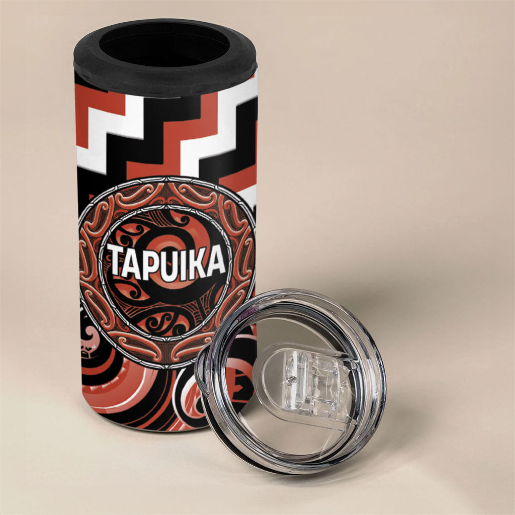 Aotearoa Tapuika Personalised 4 in 1 Can Cooler Tumbler Maori Iwi Poutama Puhoro Tattoo LT14 - Polynesian Pride