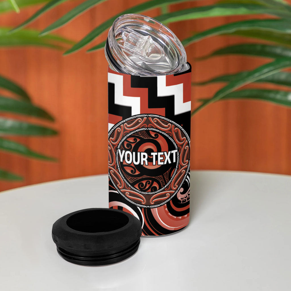 Aotearoa Tapuika Personalised 4 in 1 Can Cooler Tumbler Maori Iwi Poutama Puhoro Tattoo LT14 - Polynesian Pride