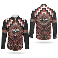 Aotearoa Tapuika Personalised Couples Matching Off Shoulder Short Dress and Long Sleeve Button Shirt Maori Iwi Poutama Puhoro Tattoo LT14 - Polynesian Pride
