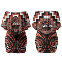 Aotearoa Tapuika Personalised Couples Matching Off Shoulder Short Dress and Long Sleeve Button Shirt Maori Iwi Poutama Puhoro Tattoo LT14 - Polynesian Pride