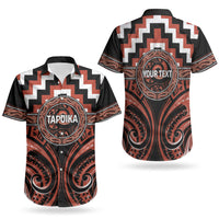 Aotearoa Tapuika Personalised Couples Matching Puletasi and Hawaiian Shirt Maori Iwi Poutama Puhoro Tattoo LT14 - Polynesian Pride