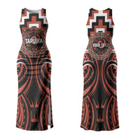 Aotearoa Tapuika Personalised Couples Matching Tank Maxi Dress and Long Sleeve Button Shirt Maori Iwi Poutama Puhoro Tattoo LT14 - Polynesian Pride