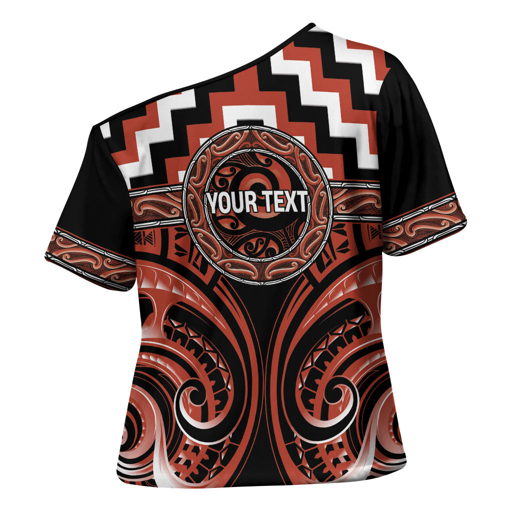 Aotearoa Tapuika Personalised Cross Shoulder Shirt Maori Iwi Poutama Puhoro Tattoo LT14 - Polynesian Pride
