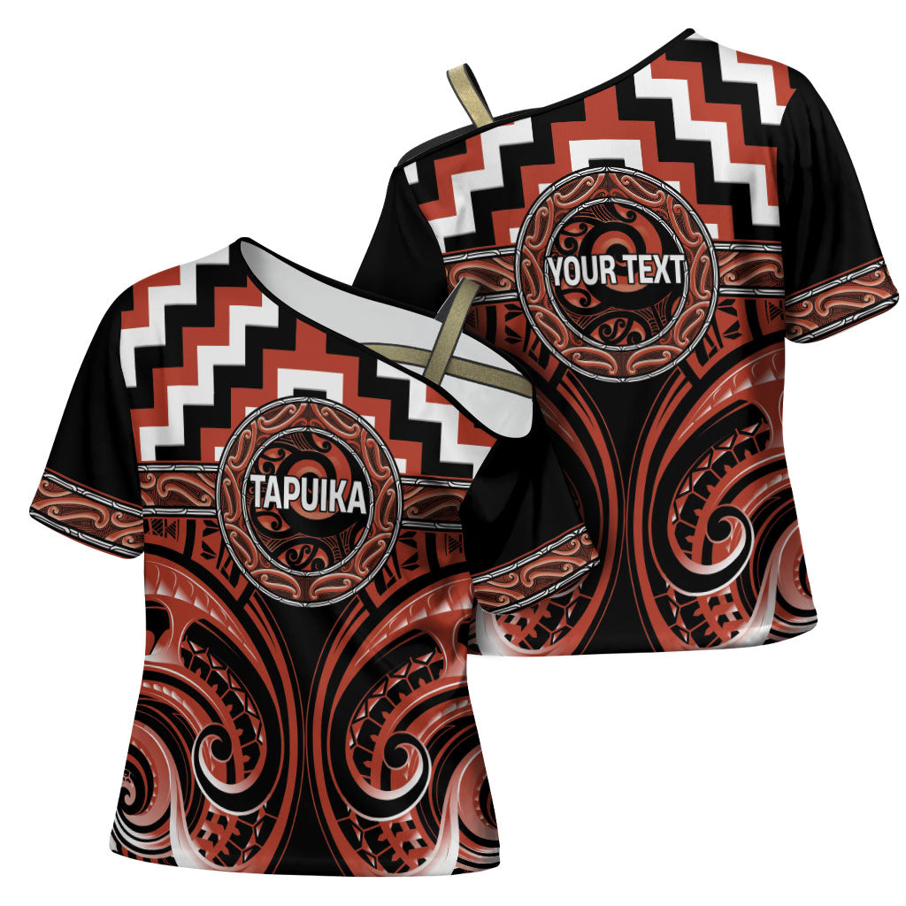 Aotearoa Tapuika Personalised Cross Shoulder Shirt Maori Iwi Poutama Puhoro Tattoo LT14 - Polynesian Pride