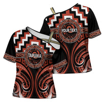 Aotearoa Tapuika Personalised Cross Shoulder Shirt Maori Iwi Poutama Puhoro Tattoo LT14 - Polynesian Pride