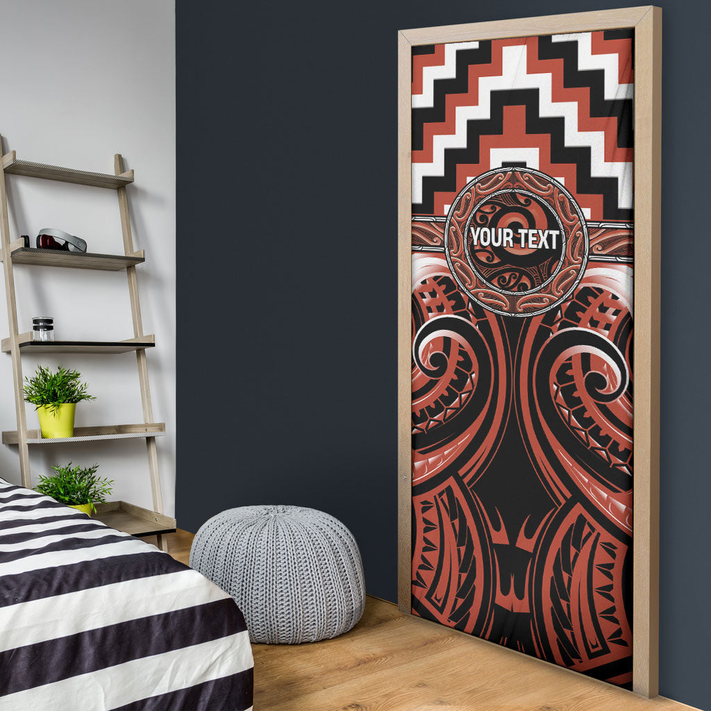 Aotearoa Tapuika Personalised Door Cover Maori Iwi Poutama Puhoro Tattoo LT14 - Polynesian Pride