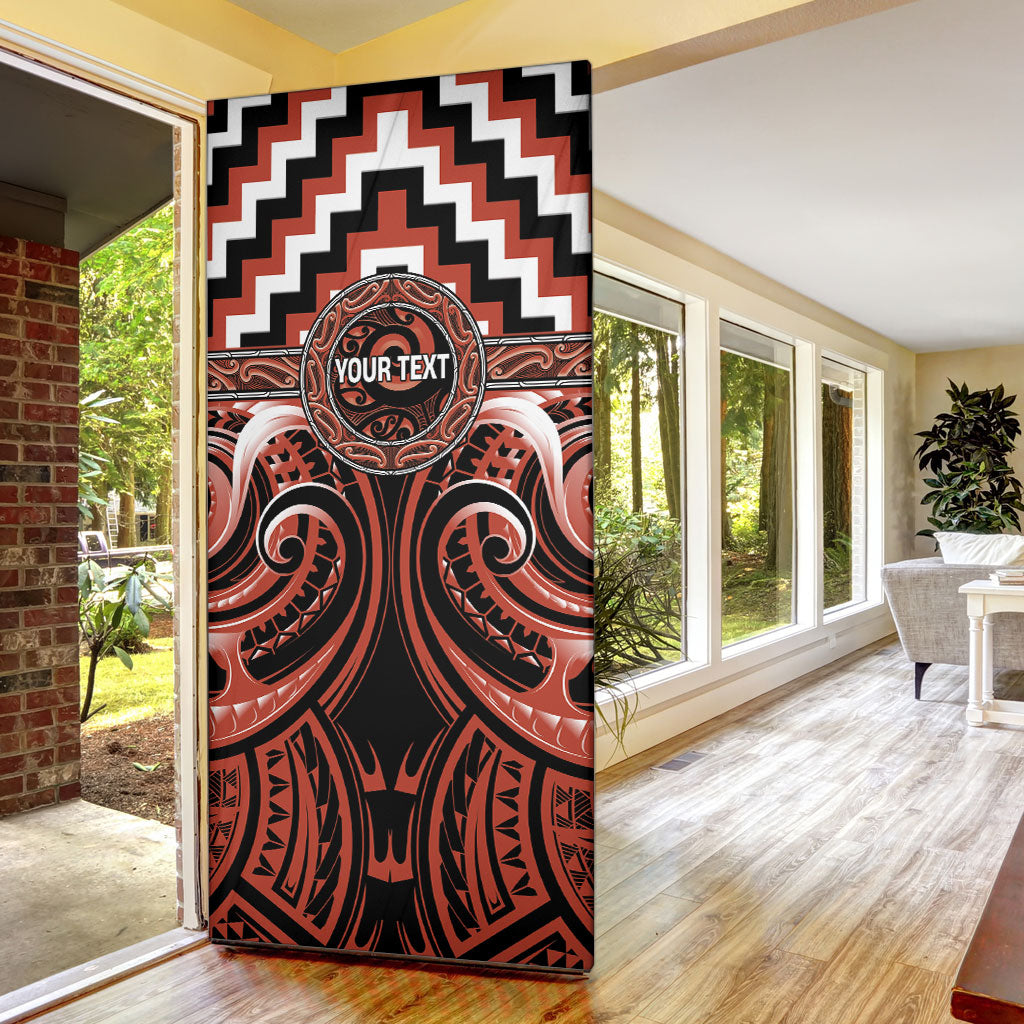 Aotearoa Tapuika Personalised Door Cover Maori Iwi Poutama Puhoro Tattoo LT14 - Polynesian Pride