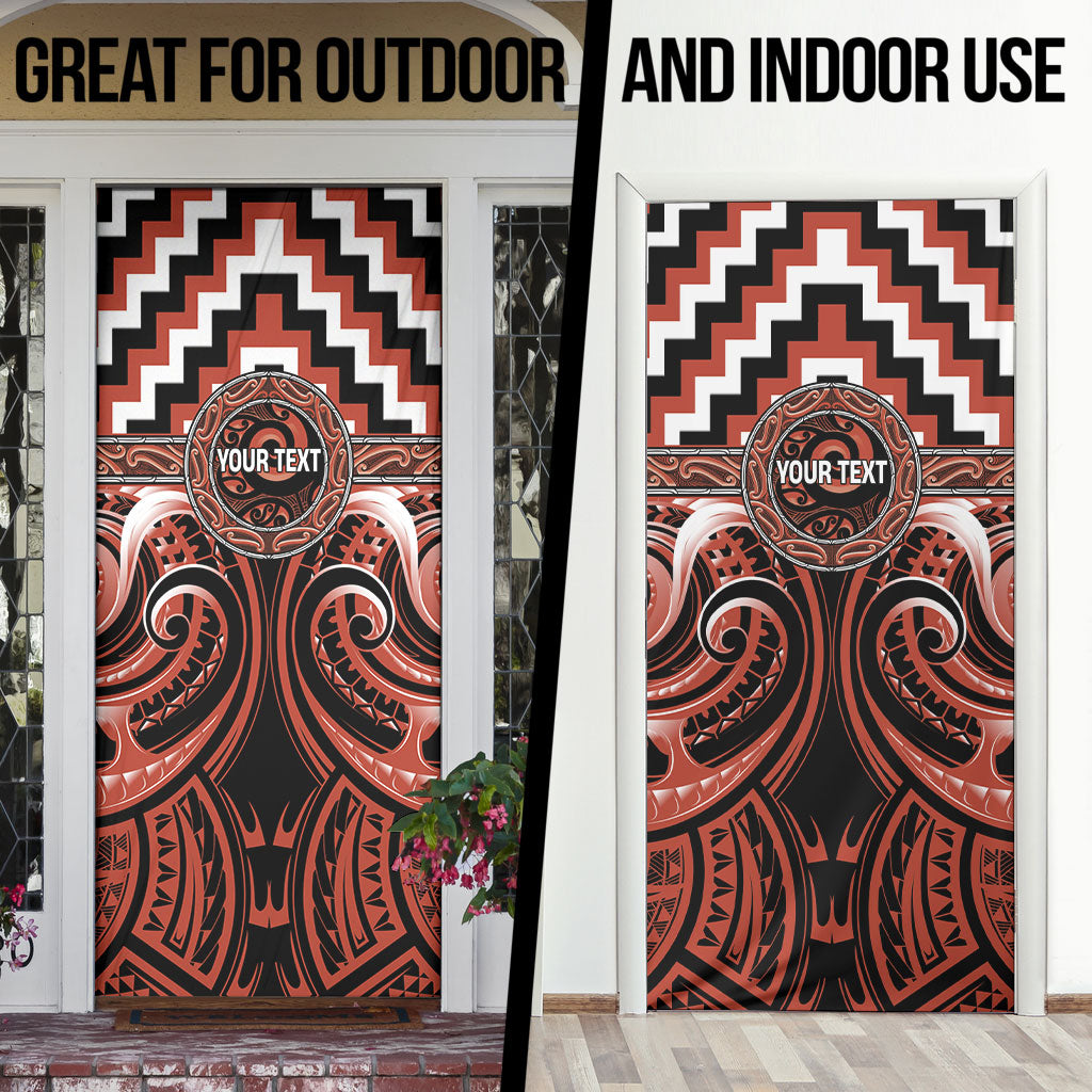 Aotearoa Tapuika Personalised Door Cover Maori Iwi Poutama Puhoro Tattoo LT14 - Polynesian Pride