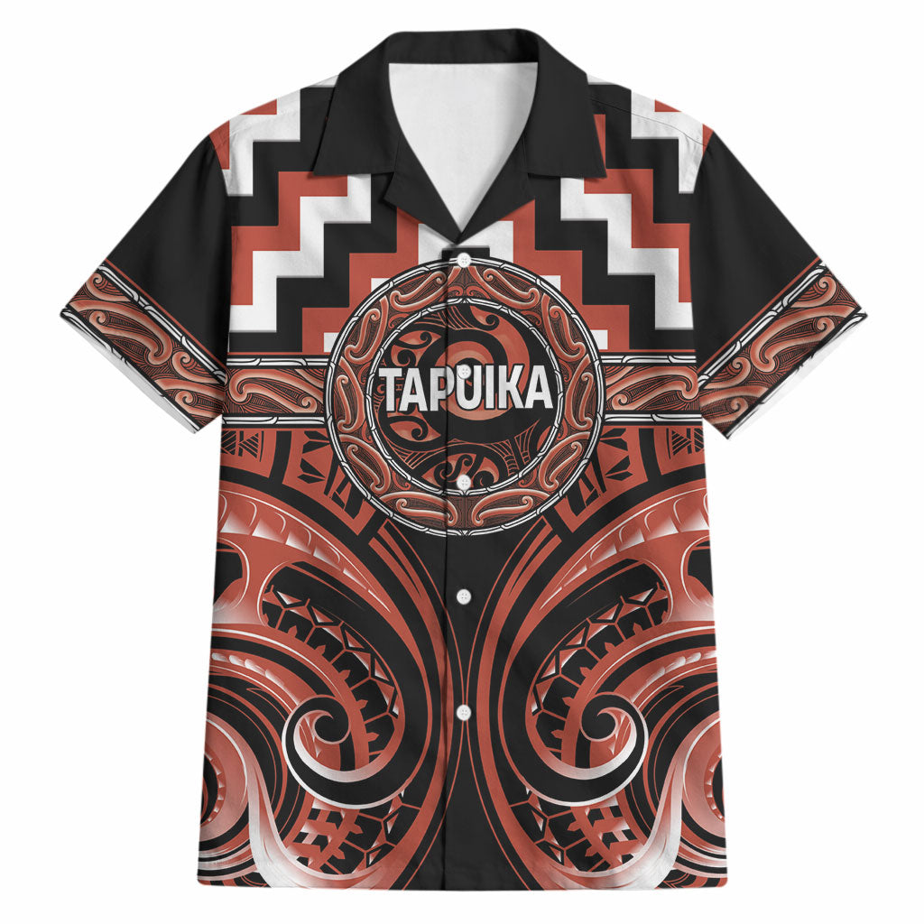 Aotearoa Tapuika Personalised Hawaiian Shirt Maori Iwi Poutama Puhoro Tattoo LT14 Red - Polynesian Pride