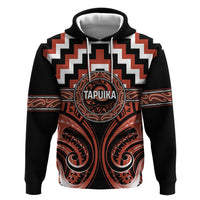 Aotearoa Tapuika Personalised Hoodie Maori Iwi Poutama Puhoro Tattoo LT14 Pullover Hoodie Red - Polynesian Pride