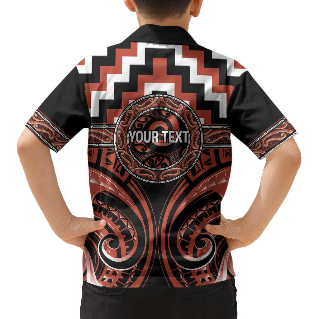 Aotearoa Tapuika Personalised Kid Hawaiian Shirt Maori Iwi Poutama Puhoro Tattoo LT14 - Polynesian Pride