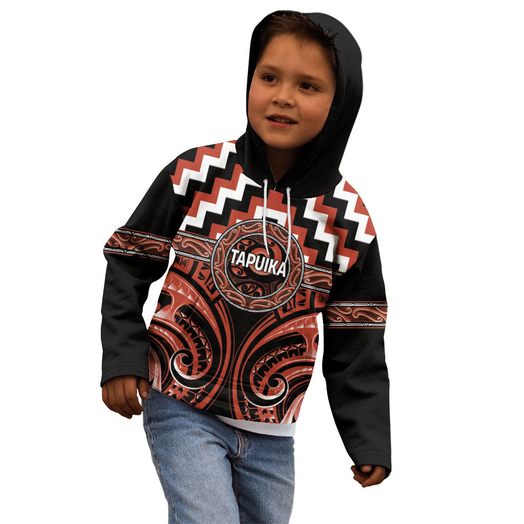 Aotearoa Tapuika Personalised Kid Hoodie Maori Iwi Poutama Puhoro Tattoo LT14 - Polynesian Pride