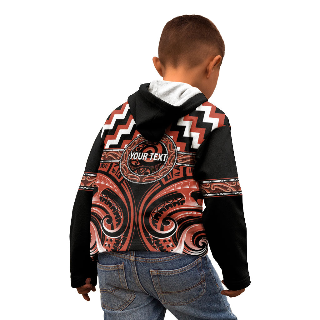 Aotearoa Tapuika Personalised Kid Hoodie Maori Iwi Poutama Puhoro Tattoo LT14 - Polynesian Pride