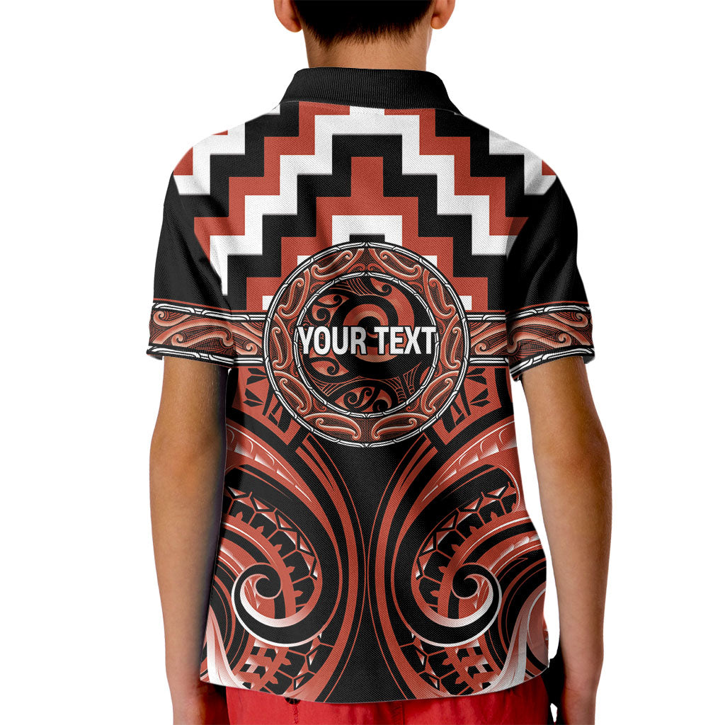 Aotearoa Tapuika Personalised Kid Polo Shirt Maori Iwi Poutama Puhoro Tattoo LT14 - Polynesian Pride