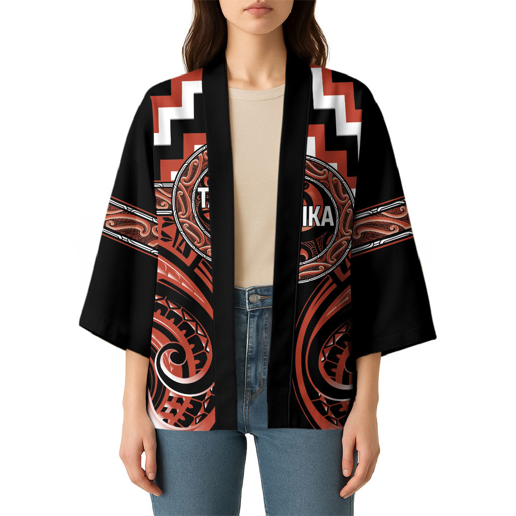 Aotearoa Tapuika Personalised Kimono Maori Iwi Poutama Puhoro Tattoo LT14 - Polynesian Pride