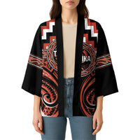 Aotearoa Tapuika Personalised Kimono Maori Iwi Poutama Puhoro Tattoo LT14 - Polynesian Pride