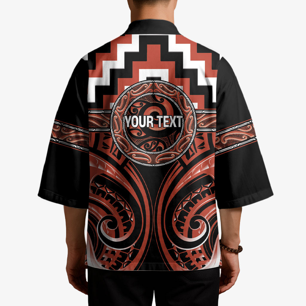 Aotearoa Tapuika Personalised Kimono Maori Iwi Poutama Puhoro Tattoo LT14 - Polynesian Pride