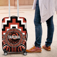 Aotearoa Tapuika Luggage Cover Maori Iwi Poutama Puhoro Tattoo LT14 Red - Polynesian Pride