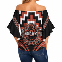 Aotearoa Tapuika Personalised Off Shoulder Wrap Waist Top Maori Iwi Poutama Puhoro Tattoo LT14 - Polynesian Pride