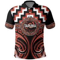 Aotearoa Tapuika Personalised Polo Shirt Maori Iwi Poutama Puhoro Tattoo LT14 Red - Polynesian Pride