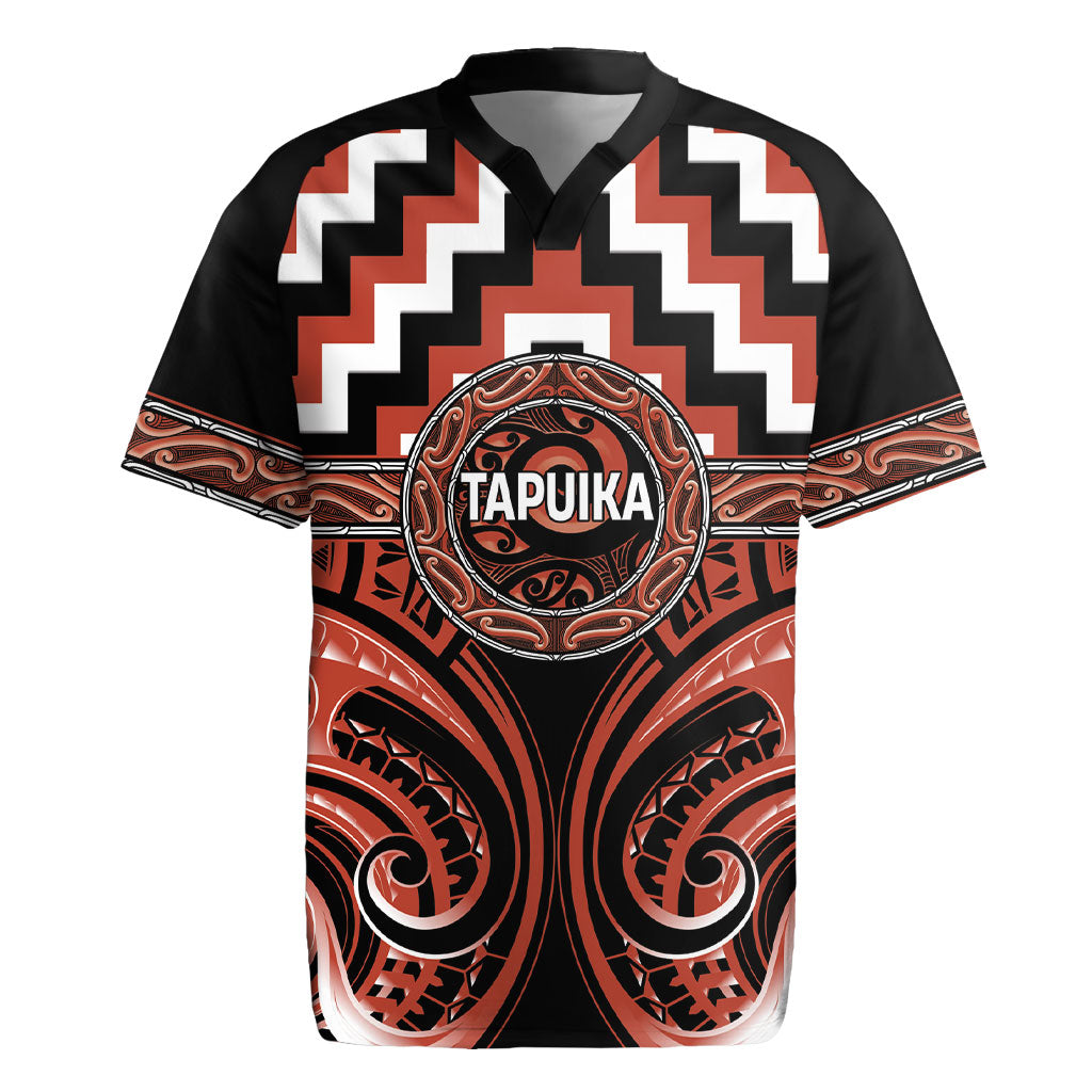 Aotearoa Tapuika Personalised Rugby Jersey Maori Iwi Poutama Puhoro Tattoo LT14 Red - Polynesian Pride