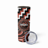 Aotearoa Tapuika Personalised Skinny Tumbler Maori Iwi Poutama Puhoro Tattoo LT14 - Polynesian Pride