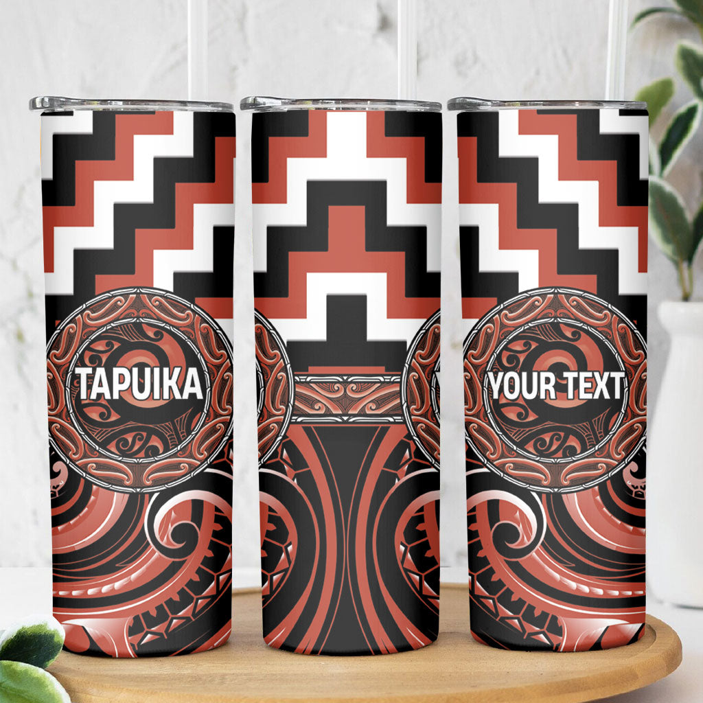 Aotearoa Tapuika Personalised Skinny Tumbler Maori Iwi Poutama Puhoro Tattoo LT14 - Polynesian Pride
