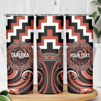 Aotearoa Tapuika Personalised Skinny Tumbler Maori Iwi Poutama Puhoro Tattoo LT14 - Polynesian Pride