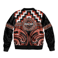 Aotearoa Tapuika Personalised Sleeve Zip Bomber Jacket Maori Iwi Poutama Puhoro Tattoo LT14 - Polynesian Pride