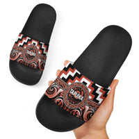 Aotearoa Tapuika Slide Sandals Maori Iwi Poutama Puhoro Tattoo LT14 - Polynesian Pride