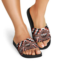 Aotearoa Tapuika Slide Sandals Maori Iwi Poutama Puhoro Tattoo LT14 - Polynesian Pride