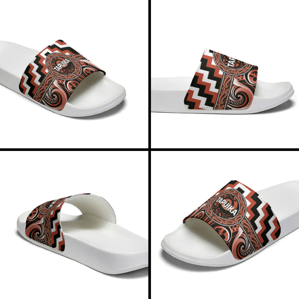 Aotearoa Tapuika Slide Sandals Maori Iwi Poutama Puhoro Tattoo LT14 - Polynesian Pride