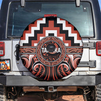 Aotearoa Tapuika Spare Tire Cover Maori Iwi Poutama Puhoro Tattoo LT14 Red - Polynesian Pride