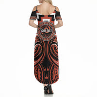 Aotearoa Tapuika Personalised Summer Maxi Dress Maori Iwi Poutama Puhoro Tattoo LT14 - Polynesian Pride