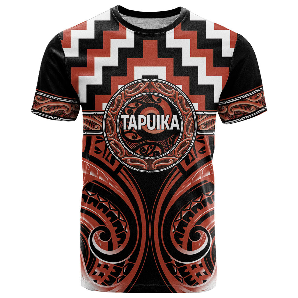 Aotearoa Tapuika Personalised T Shirt Maori Iwi Poutama Puhoro Tattoo LT14 Red - Polynesian Pride
