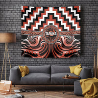 Aotearoa Tapuika Tapestry Maori Iwi Poutama Puhoro Tattoo LT14 Red - Polynesian Pride