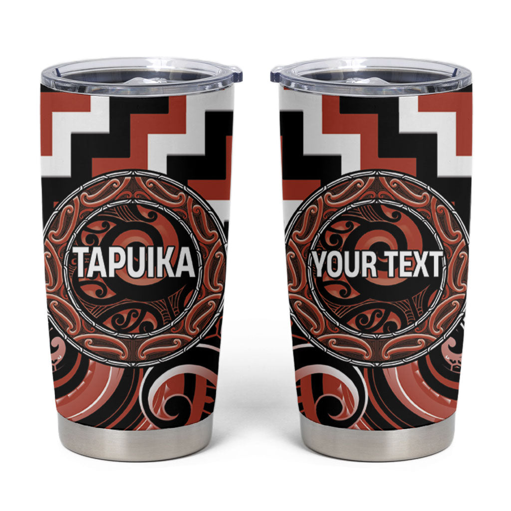 Aotearoa Tapuika Personalised Tumbler Cup Maori Iwi Poutama Puhoro Tattoo LT14 Red - Polynesian Pride