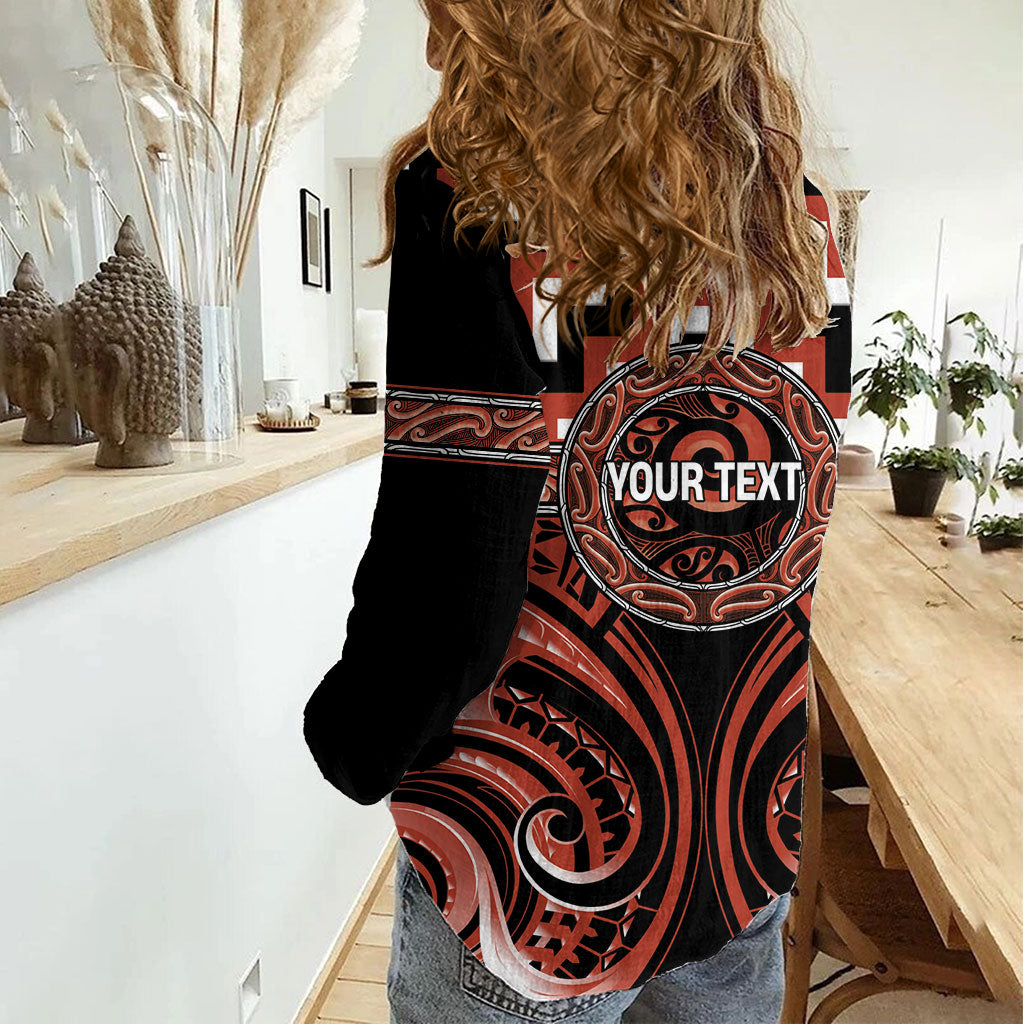 Aotearoa Tapuika Personalised Women Casual Shirt Maori Iwi Poutama Puhoro Tattoo LT14 - Polynesian Pride