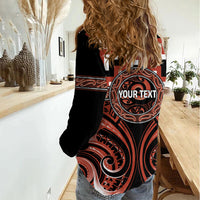 Aotearoa Tapuika Personalised Women Casual Shirt Maori Iwi Poutama Puhoro Tattoo LT14 - Polynesian Pride