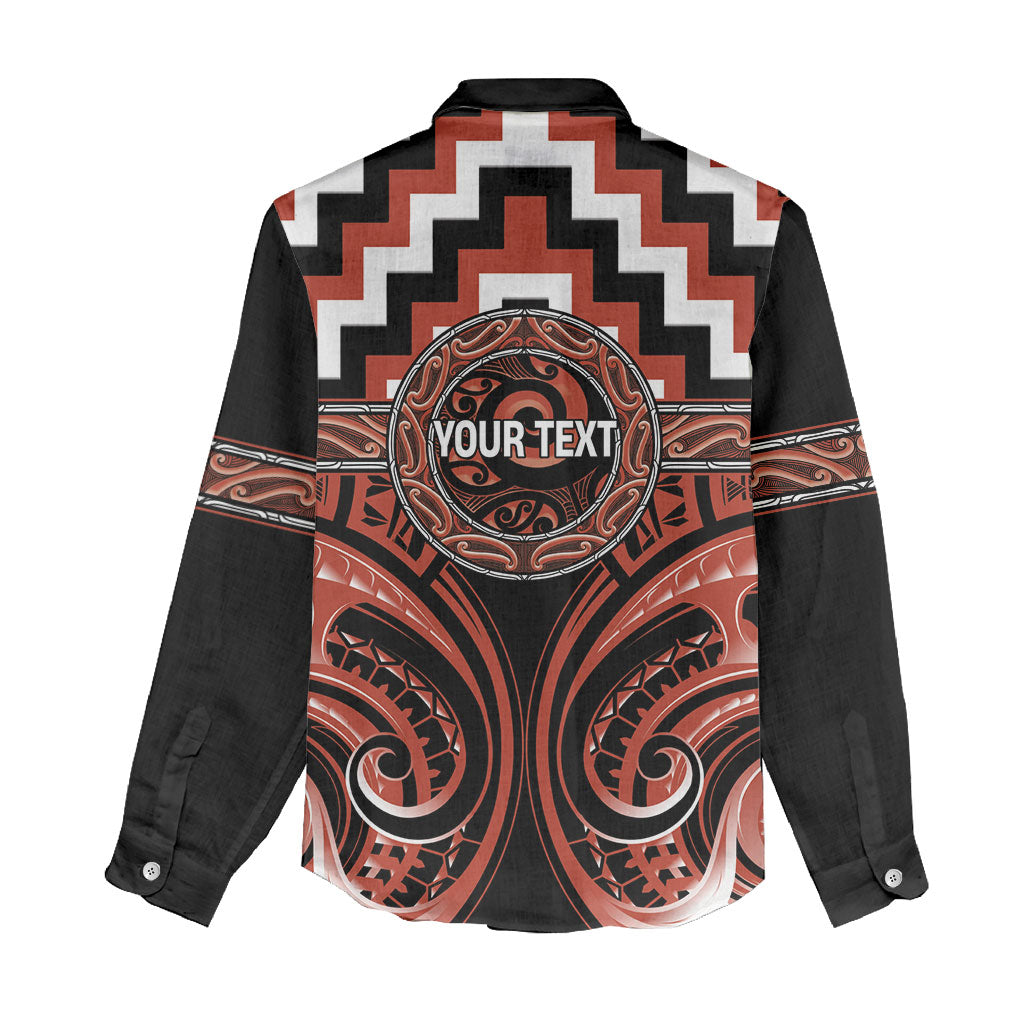 Aotearoa Tapuika Personalised Women Casual Shirt Maori Iwi Poutama Puhoro Tattoo LT14 - Polynesian Pride