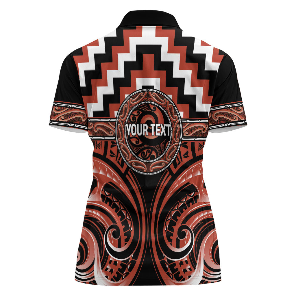Aotearoa Tapuika Personalised Women Polo Shirt Maori Iwi Poutama Puhoro Tattoo LT14 - Polynesian Pride