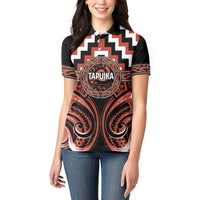 Aotearoa Tapuika Personalised Women Polo Shirt Maori Iwi Poutama Puhoro Tattoo LT14 - Polynesian Pride
