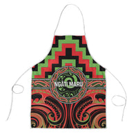 Aotearoa Ngati Maru Apron Maori Iwi Poutama Puhoro Tattoo LT14 Red - Polynesian Pride