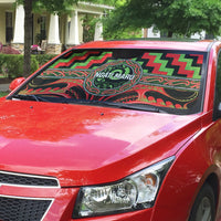Aotearoa Ngati Maru Auto Sun Shade Maori Iwi Poutama Puhoro Tattoo LT14 - Polynesian Pride