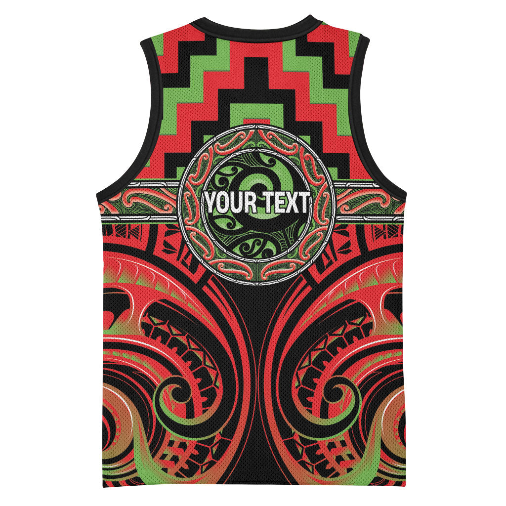 Aotearoa Ngati Maru Personalised Basketball Jersey Maori Iwi Poutama Puhoro Tattoo LT14 - Polynesian Pride