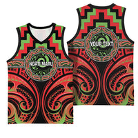 Aotearoa Ngati Maru Personalised Basketball Jersey Maori Iwi Poutama Puhoro Tattoo LT14 - Polynesian Pride