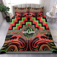 Aotearoa Ngati Maru Bedding Set Maori Iwi Poutama Puhoro Tattoo LT14 - Polynesian Pride