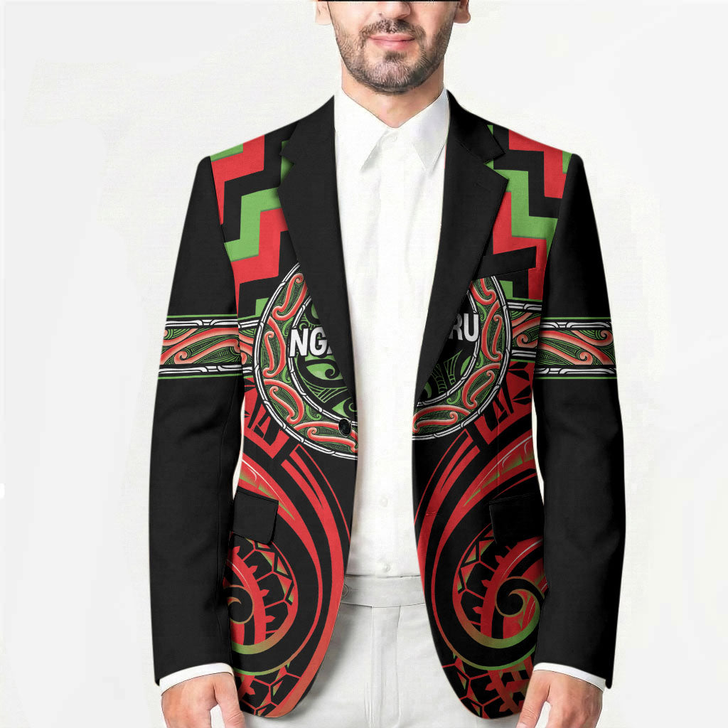 Aotearoa Ngati Maru Personalised Blazer Maori Iwi Poutama Puhoro Tattoo LT14 - Polynesian Pride