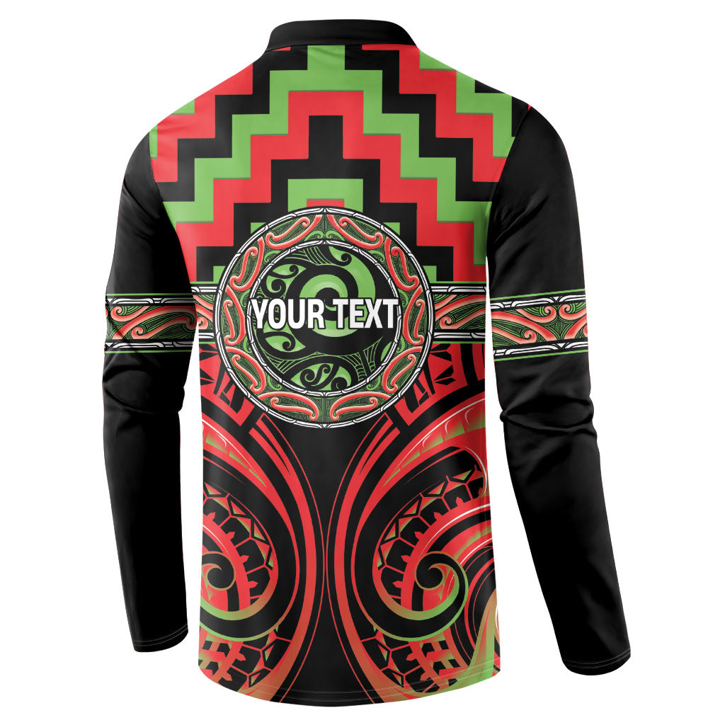 Aotearoa Ngati Maru Personalised Button Sweatshirt Maori Iwi Poutama Puhoro Tattoo LT14 - Polynesian Pride